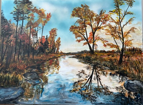 Tableau peinture paysage - tableau, peinture,