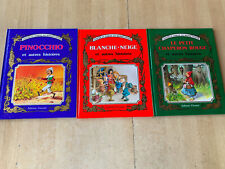 Lot 3 livres série Contes et fables du monde entier : Pinocchio, Chaperon, Blanc