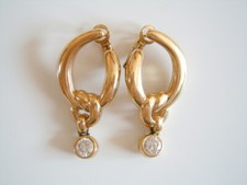 Pierre Lang Boucles D'Oreilles Clip-Oreilles Pierre Transparent 4,0 X 2,0 Cm