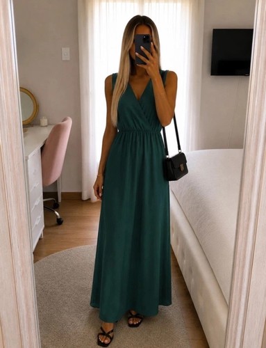Robe longue verte - 💚,