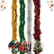 Noël Décoration Arbre Feuille Guirlande 2M 6.5FT Gros Noël Décor Maison