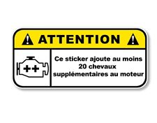 ATTENTION 20 CHEVAUX DE PLUS AVEC CE STICKER FUN DRIFT JDM 12cm  STICKER  CE150