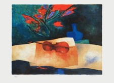 CLAUDE GAVEAU CONCERTO IN BLUE 1985 lithographie signée