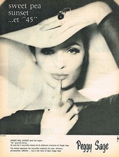 PUBLICITE ADVERTISING 044  1961  PEGGY SAGE   vernis SWEET PEA