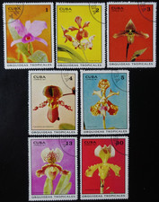 TIMBRES du 1CUBA - FLEURS -