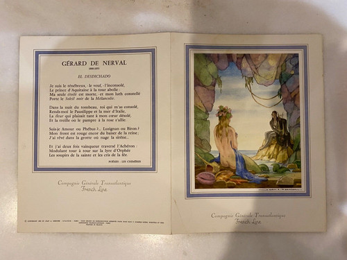 Ancien menu paquebot france - paquebot,