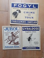 LOT 3 PUBLICITES MEDICALE ANCIENNES CARTONNEES
