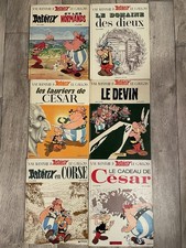 Astérix Lot 6 BD EO Vintage 1966 70 Normands Dieux Lauriers Devin Corse César BE