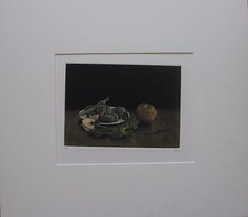 HENRY - Manière noire gravure signée numérotée encadrée nature morte ***
