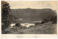 Angleterre, England, Sharpham Woods, River Dart Vintage albumen print, Tirage 