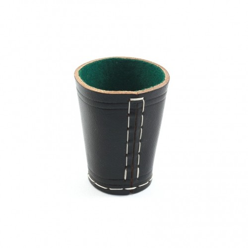 Gobelet dés cuir - À, en