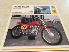 Carte moto Triumph Rickman 500 Métisse MK3 1963 collection Atlas motorbike UK