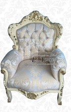 Chaise Fauteuil Allemagne Trône Baroque Ivoire Avec Détails En Feuille Or E Tess