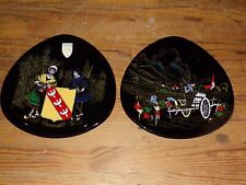  Céramique De Longwy - 2 Assiettes Décoratives-GRAND FEU - La Lorraine Vendange