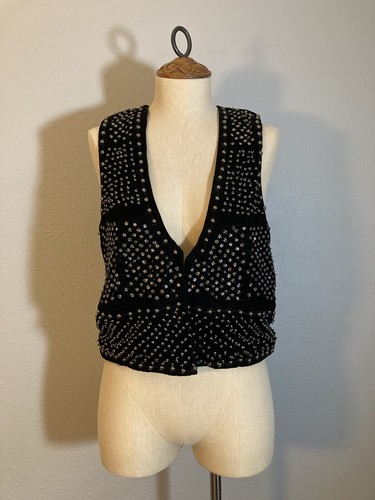 Zara black sequin - vest,