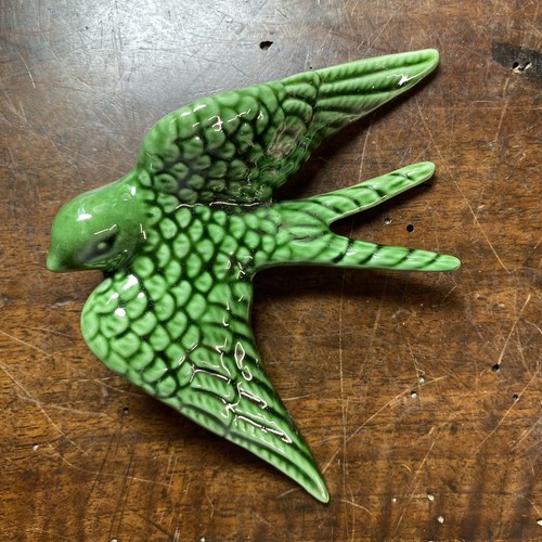 Hirondelle céramique verte - hirondelle, en