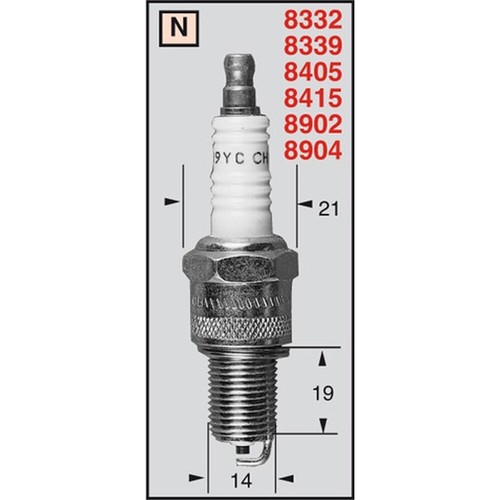 Bougie champion n6yc oe087 t10 - bougie, oe087/t10