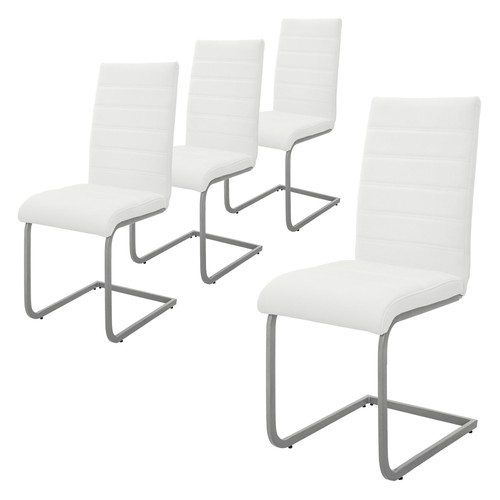 Chaises cantilever blanc en - 4x,