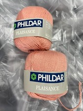 VINTAGE PHILDAR PLAISANCE (coton viscose et soie) 2 pelotes poudre neuves