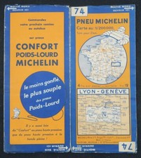 Carte MICHELIN 74 LYON GENEVE