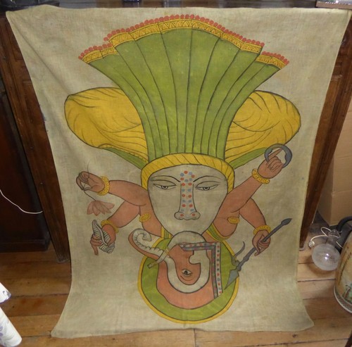 Ancienne tenture batik inde - ancienne,