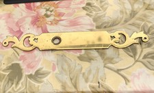 Antique French Door Knob Lever Back Plate polished Brass Gold Castle Manor