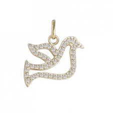 Pendentif Colombe pavé