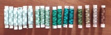 fusettes bobinettes tubinos anciens soie Gutermann - bleu