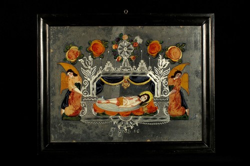 Ancienne peinture sous verre