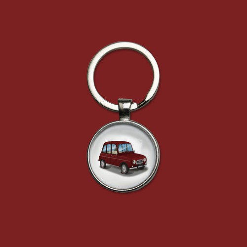 Porte clefs 1963 rouge - porte-clefs, 4l