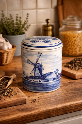 Pot couvercle delft - pot,