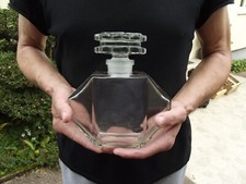 ancien grand flacon de parfum Crêpe de Chine F.MILLOT Bouchon émerisé art déco