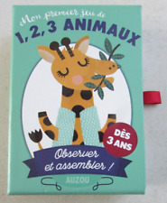 Mon premier jeu de 1, 2, 3 animaux Observer et assembler Auzou 2019 Dès 3 ans