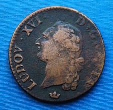 Sol à l'écu, Louis XVI -