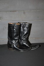 Santiags LUCCHESE, Cuir noir