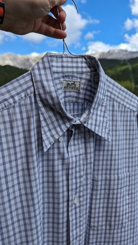 Hermès paris chemise bleu - hermès, paris,