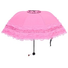  Parapluie décoratif en dentelle – Parapluie pliable et coupe-vent avec bordure
