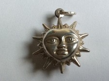 Pendentif Argent Soleil Visage