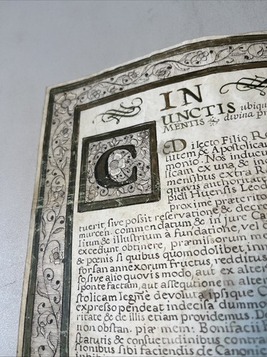 Bulle pontificale manuscrite - pontificale,