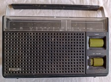 Radio portable Philips  noire,  90 AL 360   Vintage, année 80/90