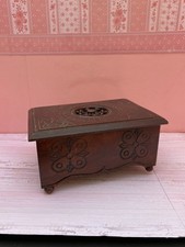 N° 1 ANCIEN COFFRE MEUBLE BRETON POUR POUPEE CELLULOID BAMBINO BLEUETTE LOULOTTE