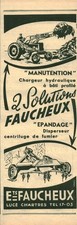 Publicité ancienne équipement matériel agricole Ets Faucheux issue de magazine