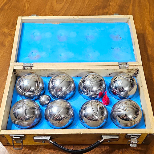 Petanque set metal boules - metal,