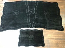 LOT COMPLET DE 4 TAPIS/TAPIS LAVABLES GITANS ROMAINS X LARGE 100 X 140 CM NOIR