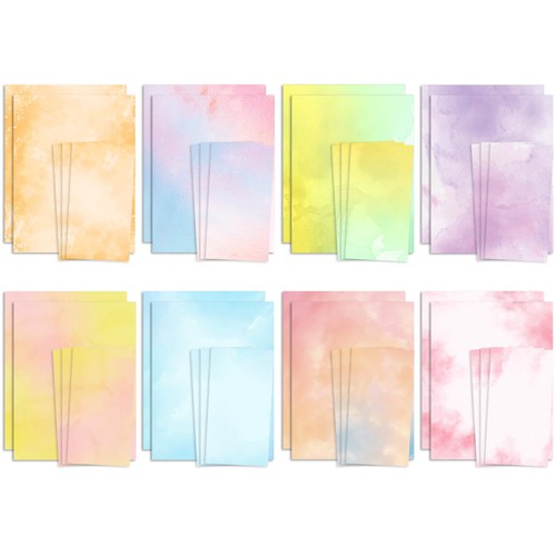 Lot feuilles de papier - de,