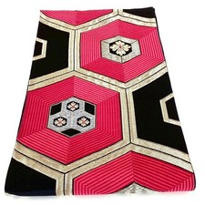 4910# Ceinture Kimono Japonaise Vintage Fukuro Obi Tissu Soie Traditionnel Noir