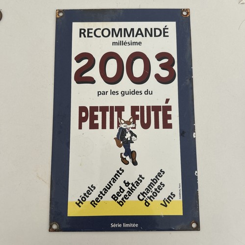 Plaque émaillée petit - petit, futé