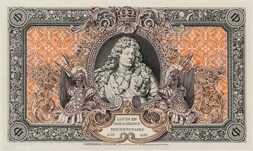 1000 francs louis xiv - francs, Épreuve
