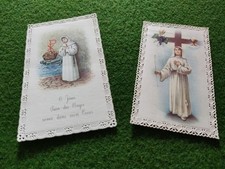 2 images pieuses canivet dentelle.PROFESSION DE FOI. 1963.1964