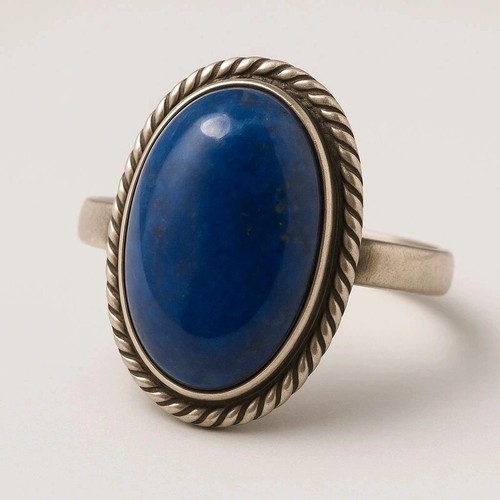 Bague argent sertie - en,